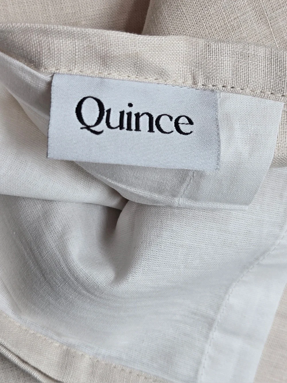 NWOT QUINCE Set Of 2 48x84 European Linen Curtains Sand 0789